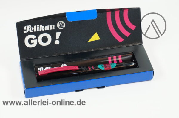 Pelikan GO ! M75 Kolbenfüllhalter | Kolbenfüller | "B" schwarz-PINK