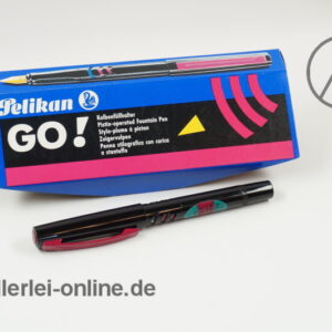 Pelikan GO ! M75 Kolbenfüllhalter | Vintage Kolbenfüller | "B" schwarz-PINK