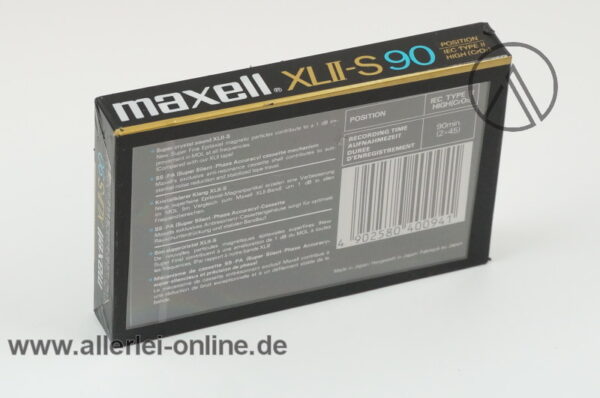 MAXELL XLII-S 90 | Superfine Epitaxial Cassette | Made in Japan