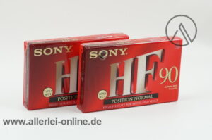 SONY HF 90 | 2 Stück Cassette | Vintage ICE I / TYPE I Music and Voice Leerkassette | NEU/OVP