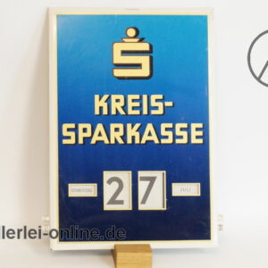 Ewiger Kalender KREIS-SPARKASSE | Dauerkalender | Endlos Kalender | Vintage 60-70er Jahre