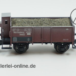 Märklin H0 | 46039 Offener Güterwagen mit Bremserhaus | Schotterwagen der K.W.St.E. Württemberg