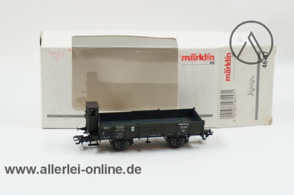 Märklin H0 | 46157 Niederbordwagen mit Bremserhaus der K.Bay.Sts.B. | Rungenwagen mit OVP