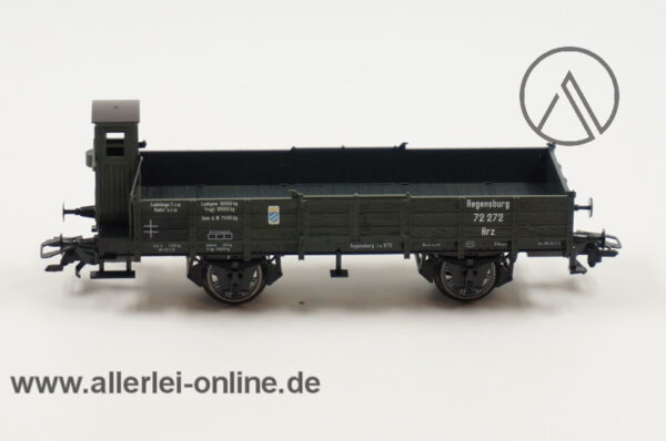 Märklin H0 | 46157 Niederbordwagen mit Bremserhaus der K.Bay.Sts.B. | Regensburg Hrz Rungenwagen