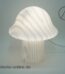 Pilzlampe | Peill & Putzler | Zebra Milchglas Mushroom Tischlampe | Vintage Space Age Design Lampe