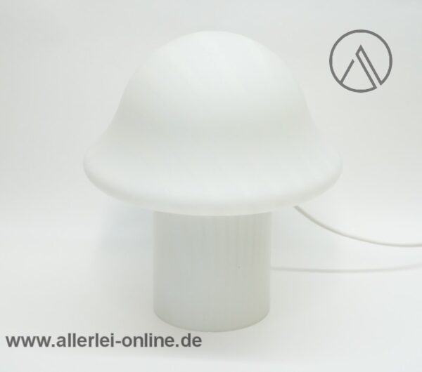 Pilzlampe | Peill & Putzler | Milchglas Mushroom Tischlampe | Vintage Space Age Design Lampe