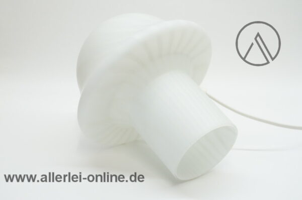 Pilzlampe | Peill & Putzler | Zebra Milchglas Mushroom Tischlampe | Vintage Design Lampe