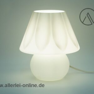 Glas Pilzlampe | Mushroom - Tischlampe | Vintage 70er Jahre Tischleuchte