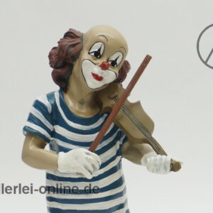 Gilde Clowns | Der Geiger | Violinist Clown | 15 cm Figur mit Violine - Geige