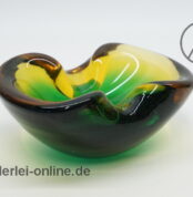 Dickwandige Glas-Schale | Glasschale - grün | Aschenbecher | Ashtray Vintage