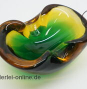 Dickwandige Glas-Schale | Glasschale - grün | Aschenbecher | Ashtray Vintage 60-70er Jahre