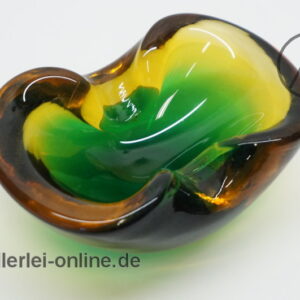 Dickwandige Glas-Schale | Glasschale - grün | Aschenbecher | Ashtray Vintage 60-70er Jahre