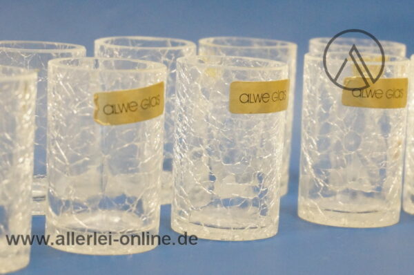 Craquele-Glas | Eisglas Gläser | ALWE Schnapsglas | Vintage