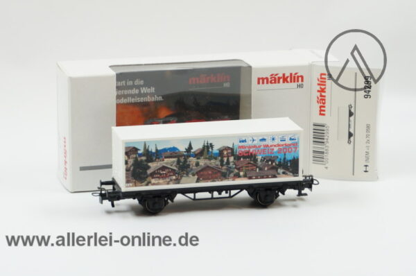 Märklin H0 | 94299 Containerwagen | SCHWEIZ | Miniatur Wunderland 2007 mit OVP