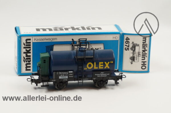 Märklin H0 | 4675 OLEX Kesselwagen mit Bremserhaus | Güterwagen ,dunkelblau