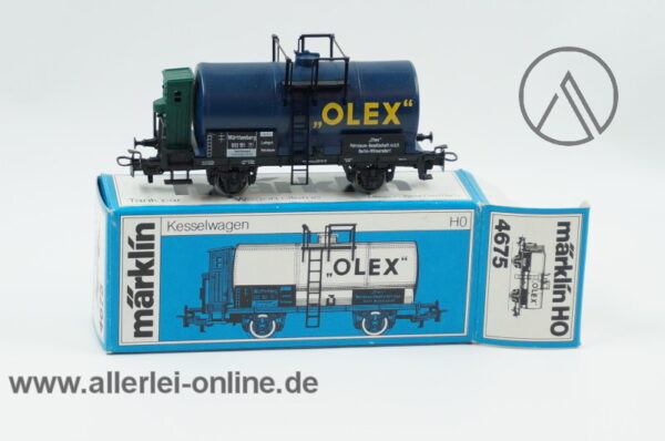 Märklin H0 | 4675 OLEX Kesselwagen mit Bremserhaus | Güterwagen ,dunkelblau mit OVP