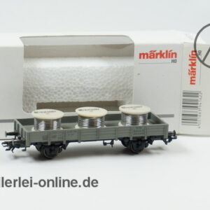 Märklin H0 | 94162 Niederbordwagen mit Ladegut | Conrad Lötzinnrollen Güterwagen mit OVP