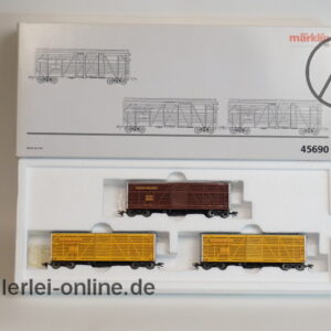 Märklin H0 | 45690 | 3-tlg. USA Stock Car Set | Viehwagen Güterwagen-Set der UNION PACIFIC mit OVP