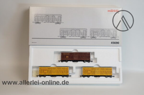 Märklin H0 | 45690 | 3-tlg. USA Stock Car Set | Viehwagen Güterwagen-Set der UNION PACIFIC mit OVP