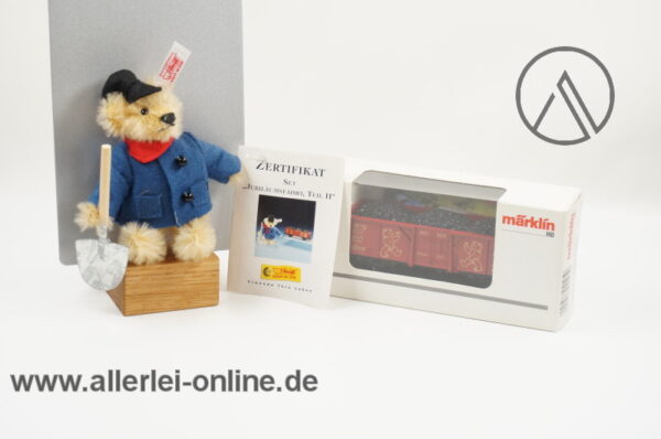 Märklin H0 | 94195 | 100 Jahre Steiff Teddybären | Set - Jubiläumsfahrt Teil II | Kohlewagen & Heizer Teddybär mit OVP