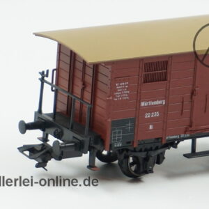 Märklin H0 | 4885 Gedeckter Güterwagen mit Flachdach der K.W.St.E. | Württemberg 22 235