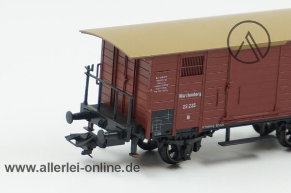 Märklin H0 | 4885 Gedeckter Güterwagen mit Flachdach der K.W.St.E. | Württemberg 22 235