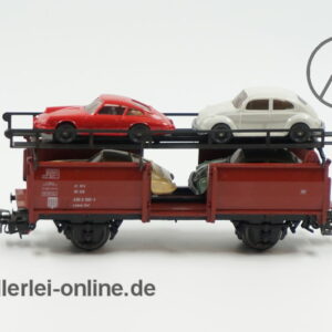 Märklin H0 | 4613 Autotransportwagen mit 4 Wiking Modellen