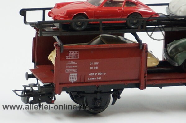 Märklin H0 | 4613 Autotransportwagen mit 4 Wiking Modellen