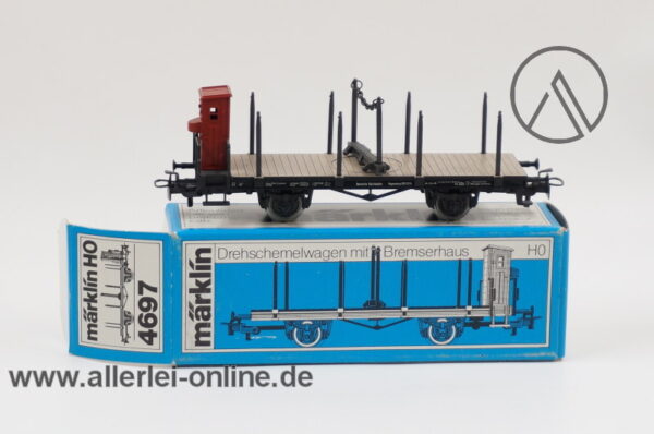 Märklin H0 | 4697 Drehschemelwagen mit Bremserhaus | Güterwagen