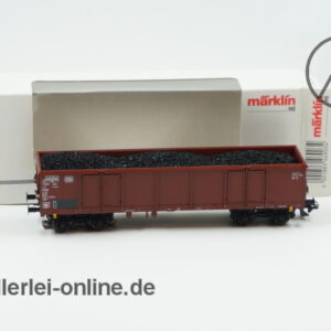 Märklin H0 | 00767-09 Offener Hochbordwagen mit Kohle-Beladung und Schlußlicht | Eaos 106 Güterwagen