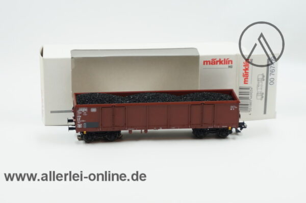 Märklin H0 | 00767-09 Offener Hochbordwagen mit Kohle-Beladung und Schlußlicht | Eaos 106 Güterwagen