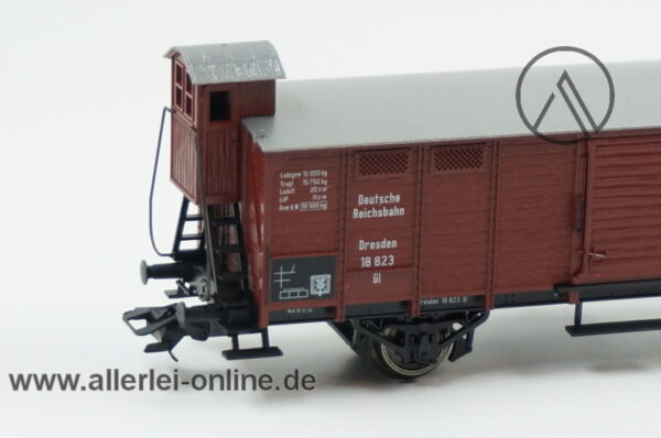 Märklin H0 | 46160 Gedeckter Güterwagen mit Bremserhaus | Güterwagen Dresden 18823 Deutsche Reichsbahn