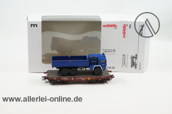 Märklin H0 | 48718-02 Flachwagen-Set | THW Flachwagen Rlmmps 651