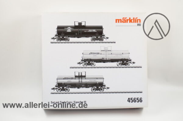 Märklin H0 | 45656 | 3-tlg. USA Güterwagen-Set | SUNOCO Sun Oil Company Tank Cars | 4-Achs Tankwagen