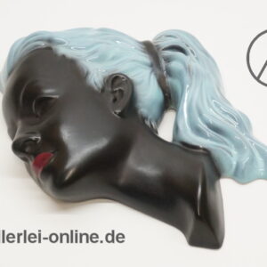 Cortendorf Silhouette Wandbild | Keramik Wandmaske | Form 3408 | Vintage 50-60er Jahre Frauenkopf