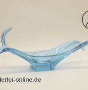 Vintage Glas Schale | Glasschale | Zipfelschale 60-70er Jahre | Blau/Lila