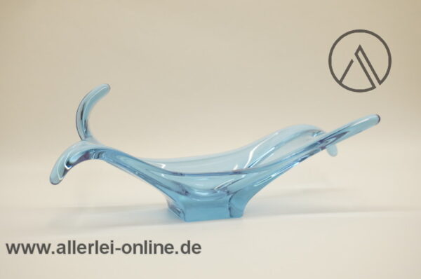 Vintage Glas Schale | Glasschale | Zipfelschale 60-70er Jahre | Blau/Lila