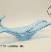 Vintage Glas Schale | Obstschale | Zipfelschale 60-70er Jahre | Blau/Lila