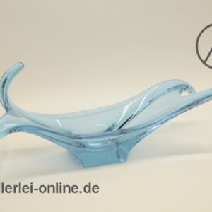 Vintage Glas Schale | Obstschale | Zipfelschale 60-70er Jahre | Blau/Lila