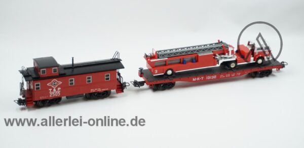 Märklin H0 | 4580 Wagen-Set "Texas" | Flat Car mit Feuerwehr und Caboose