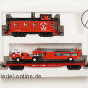 Märklin H0 | 4580 Wagen-Set "Texas" | Flat Car mit Feuerwehr und Caboose Güterzugbegleitwagen mit OVP