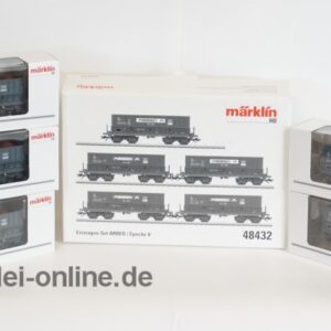 Märklin H0 | 48432 Erzwagen-Set ARBED der CFL | 5 tlg. Selbstentladewagen Güterwagen-Set der CFL