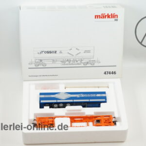 Märklin Spur H0 | 47446 Taschenwagen der SNCB | Flachwagen mit “ I-POSSOZ ” Auflieger