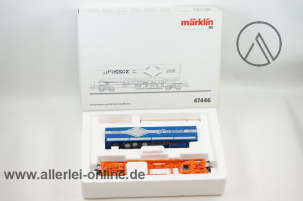 Märklin Spur H0 | 47446 Taschenwagen der SNCB | Flachwagen mit “ I-POSSOZ ” Auflieger