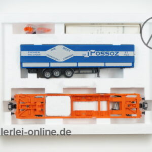 Märklin Spur H0 | 47446 Taschenwagen der SNCB NMBS | Flachwagen mit “ I-POSSOZ ” Auflieger