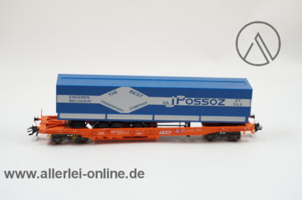 Märklin Spur H0 | 47446 Taschenwagen der SNCB NMBS | Flachwagen “ I-POSSOZ ” Belgien