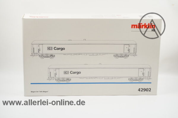 Märklin H0 | 42902 DB 2 tlg. Cargo Wagen-Set | " Info-Wagen " der Deutschen Bahn AG