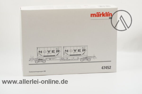 Märklin Spur H0 | 47452 Taschenwagen der DB | HOYER Containertragwagen