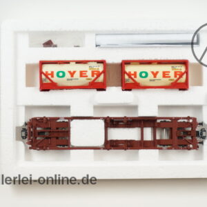 Märklin Spur H0 | 47452 Taschenwagen der DB | Containertragwagen mit HOYER Tankcontainer mit OVP