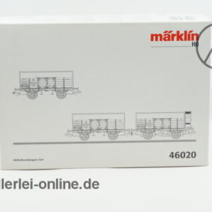 Märklin H0 | 46020 Offene Mittelbordwagen K.Bay.Sts.B. | 3 tlg. Güterwagen-Set der Königlich Bayerischen Staatsbahn mit OVP